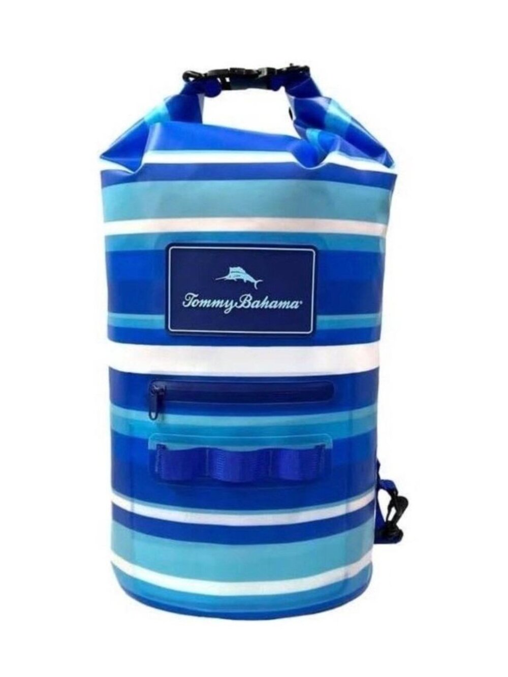 Tommy Bahama 20L Waterproof Dry Bag Backpack – Blue Striped